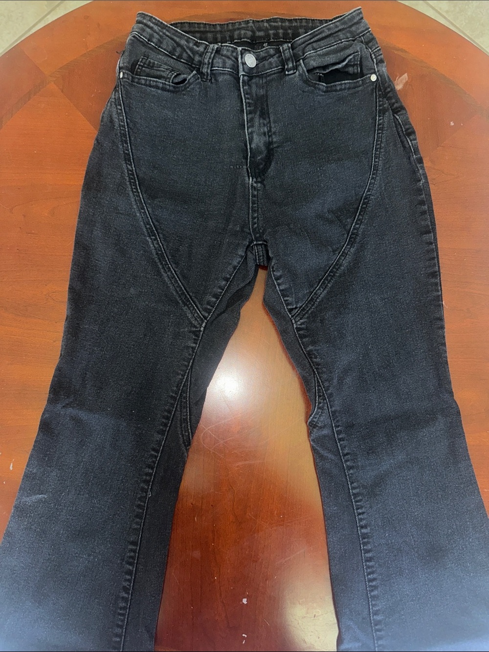 SHEIN Black Flare High-Waist Jeans